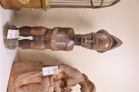 A West African tribal fertility figure, H.18.75in.